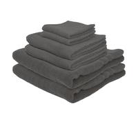 Nicola Spring 6pc Cotton Towels Set - 135cm x 70cm in Charcoal Nicola Spring Charcoal