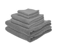 Nicola Spring 6pc Cotton Towels Set - 135cm x 70cm in Grey Nicola Spring Grey
