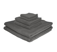 Nicola Spring 6pc Cotton Towels Set - 160cm x 90cm in Charcoal Nicola Spring Charcoal