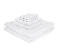 Nicola Spring 6pc Cotton Towels Set - 160cm x 90cm in White Nicola Spring White