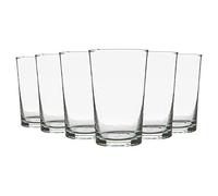 Nicola Spring 6pc Meknes Highball Glasses - 325ml - Clear Glass - Hand-Blown Moroccan Tumbler Glasses for Juices, Cocktails, Water, Home, Kitchen, Bar, Restaurant, Dining Table, Gift Set