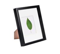 Nicola Spring 8 x 10 3D Shadow Box Photo Frame - Craft Display Picture Frame with 4 x 6 Mount - Glass Aperture - Black