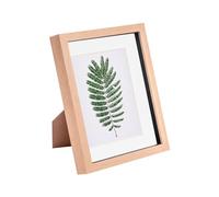 Nicola Spring 8 x 10 3D Shadow Box Photo Frame - Craft Display Picture Frame with 5 x 7 Mount - Glass Aperture - Light Wood