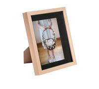 Nicola Spring 8 x 10 3D Shadow Box Photo Frame - Craft Display Picture Frame with 5 x 7 Mount - Glass Aperture - Light Wood/Black