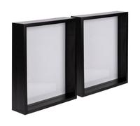 Nicola Spring 8 X 10" Deep Photo Frames - Black - 3D Deep Box Picture Frame Portrait Display Case (27.5 X 22.5Cm) - Set Of 5