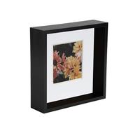 Nicola Spring 8 x 8 3D Shadow Deep Box Photo Frame - Craft Display Picture Frame with 4 x 4 Mount - Black