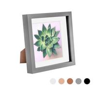 Nicola Spring 8 X 8" Photo Frame - Grey/white Mount - 3D Photo Frame Picture Frame Box Portrait Display Case (22.5 X 22.5Cm)