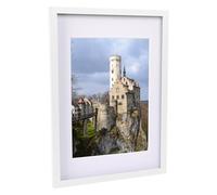 Nicola Spring A3 Picture Frame with A4 Mount - White Photo Frame (29.7 x 42cm) - Landscape Portrait Display with Glass Aperture for Freestanding & Wall Mounting Certificate, Poster
