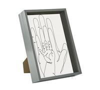 Nicola Spring A4 (8 X 12") Deep Photo Frame - Grey - 3D Deep Box Picture Frame Portrait Display Case (31 X 22Cm)