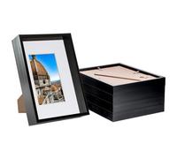 Nicola Spring A4 (8 X 12") Deep Photo Frames - Black/white Mount - 3D Deep Box Picture Frame Display Case (31 X 22Cm) X5