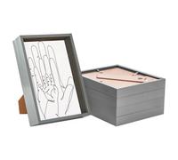 Nicola Spring A4 (8 X 12") Deep Photo Frames - Grey - 3D Deep Box Picture Frame Portrait Display Case (31 X 22Cm) - Set Of 5