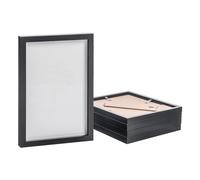 Nicola Spring A4 Photo Frame - Fits Photo Size 8 x 12 (20 x 30cm) - Pack of 5 - Black Wall Mounted Portrait Picture Photo Frame with Stand Freestanding Photo Certificate Display Poster