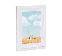 Nicola Spring A4 Picture Frames - White Photo Frame with White A5 Mount