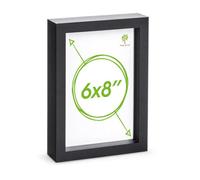 Nicola Spring A5 (6 X 8") Photo Frame - Black - 3D Photo Frame Picture Frame Box Portrait Display Case (23.5 X 17Cm)