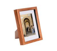 Nicola Spring A5 (6 X 8") Photo Frame - Dark Wood/white Mount - 3D Photo Picture Frame Box Portrait Display Case (23.5 X 17Cm)