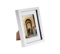 Nicola Spring A5 (6 X 8") Photo Frame - White/white Mount - 3D Photo Frame Picture Frame Box Portrait Display Case (23.5 X 17Cm)