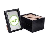 Nicola Spring A5 (6 X 8") Photo Frames - Black - 3D Photo Frame Picture Frame Box Portrait Display Case (23.5 X 17Cm) Set Of 5