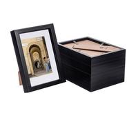 Nicola Spring A5 (6 X 8") Photo Frames - Black/white Mount - 3D Picture Frame Box Portrait Display Case (23.5 X 17Cm) Set Of 5