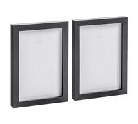 Nicola Spring A5 Picture Frames - 2 Pack Black Photo Frames (Fits Photo Size: 6 x 8in | 14 x 20cm) - Landscape Portrait Display with Glass Aperture for Freestanding & Wall Mounting Certificate, Poster