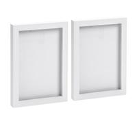 Nicola Spring A5 Picture Frames - 2 Pack White Photo Frames (Fits Photo Size: 6 x 8in | 14 x 20cm) - Landscape Portrait Display with Glass Aperture for Freestanding & Wall Mounting Certificate, Poster