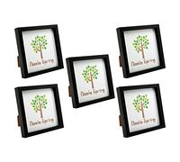 Nicola Spring Black Square 3D Box Photo Frames 8 x 8 Inch - Pack of 5 | Three Adjustable Depths, Freestanding Display, Wall-Mountable Design, Foldaway Stand, Square Shape, Black Finish