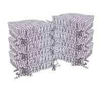 Nicola Spring Blue Stripe Seat Cushions - Pack of 12 - French Mattress Dining Chair Cushions Seat Pads Indoor Kitchen Outdoor Garden Patio Chair Pad Dining Bolster Pillow