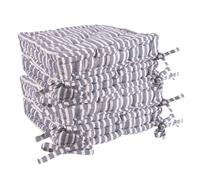 French Mattress Seat Cushions - 40cm - Stripe - Pack of 4 Nicola Spring Blue One Size