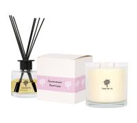 Nicola Spring Candle & Diffuser Set - 400G Summer Berries Soy Wax Jar & 200Ml Reed Diffuser - Fruity Fresh Fragrance Double Wick