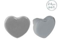 Nicola Spring Ceramic Cabinet Knobs Heart - Pack of 24 in Grey | Size: 1000mm x 500mm Nicola Spring Grey 1000mm x 500mm