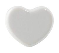 Nicola Spring Ceramic Cabinet Knobs - White Heart - Pack of 12 | Decorative Cabinet Knob for Cupboards, Drawers, Wardrobes, Dressers, Kitchen Cabinets, Bathroom Furniture & Home Storage