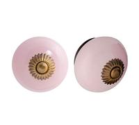 Nicola Spring Ceramic Cupboard Drawer Handle Knobs - Pink - Pack of 24