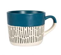 Nicola Spring Ceramic Dipped Dash Coffee Mug - 475Ml - Blue