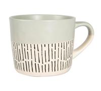 Nicola Spring Ceramic Dipped Dash Coffee Mug - 475Ml - Grey