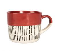 Nicola Spring Ceramic Dipped Dash Coffee Mug - 475ml in Red Nicola Spring Red