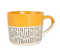 Nicola Spring Ceramic Dipped Dash Coffee Mug - 475Ml - Mustard