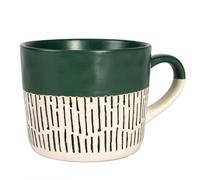 Nicola Spring Ceramic Dipped Dash Coffee Mug - 475Ml - Sage
