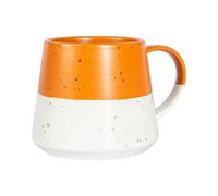 Nicola Spring Ceramic Dipped Flecked Belly Coffee Mug - 370Ml - Burnt Orange