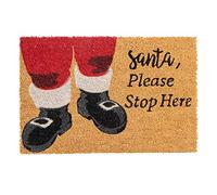 Nicola Spring Christmas Door Mat 60 x 40cm Santa 1x Coir Doormat | Indoor Outdoor Coir Mat with Festive Design for Christmas Seasonal Entrance Hallway Porch Front Door and Festive Home Decor