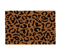 Nicola Spring Coir Door Mat - 60 X 40Cm - Leopard - Indoor Outdoor Floor Mat Dirt Trapper Rug Non Slip Backing Doormat