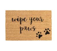 Nicola Spring Coir Door Mat - 60 X 40Cm - Paws - Indoor Outdoor Floor Mat Dirt Trapper Rug Non Slip Backing Doormat