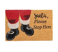 Nicola Spring Coir Door Mat - 60 X 40Cm - Santa - Indoor Outdoor Floor Mat Dirt Trapper Rug Non Slip Backing Doormat