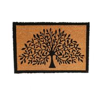 Nicola Spring Coir Door Mat - 60 X 40Cm - Tree Of Life - Indoor Outdoor Floor Mat Dirt Trapper Rug Non Slip Backing Doormat