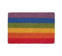 Nicola Spring Coir Door Mat - 90 X 60Cm - Rainbow - Indoor Outdoor Floor Mat Dirt Trapper Rug Non Slip Backing Doormat
