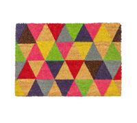 Nicola Spring Coir Door Mat - 90 X 60Cm - Triangles - Indoor Outdoor Floor Mat Dirt Trapper Rug Non Slip Backing Doormat