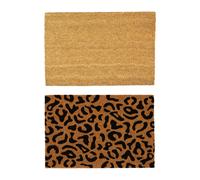 Nicola Spring Coir Door Mat Set - 60 x 40cm - Leopard | Size: 40 cm x 60 cm Nicola Spring Multicolor 40 cm x 60 cm