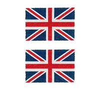 Nicola Spring Coir Door Mats - 60 x 40cm - Union Jack - Pack of 2 - Decorative Indoor Front Door Floor Mat Entry Dirt Trapper Rug Outdoor Boot Scraper Non Slip Backing Doormat