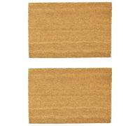 Nicola Spring Coir Door Mats - 90 X 60Cm - 2X Classic Indoor Outdoor Floor Mat Dirt Trapper Rug Non Slip Backing Doormat