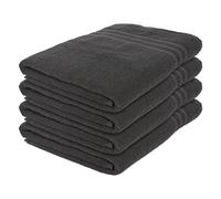 Nicola Spring Cotton Bath Sheets - Charcoal - 160cm x 90cm - Pack of 4 - Adults Extra Large Big Thick Fluffy Luxury Quick Dry Bathroom Soft Hotel Quality Beach Towel