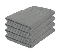 Nicola Spring Cotton Bath Sheets - Grey - 160cm x 90cm - Pack of 4 - Adults Extra Large Big Thick Fluffy Luxury Quick Dry Bathroom Soft Hotel Quality Beach Towel