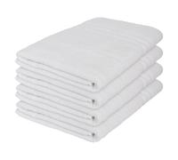 Nicola Spring Cotton Bath Sheets - White - 160cm x 90cm - Pack of 4 - Adults Extra Large Big Thick Fluffy Luxury Quick Dry Bathroom Soft Hotel Quality Beach Towel